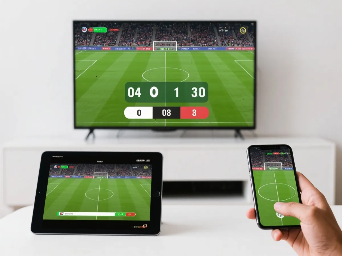 多裝置觀看世界盃示意圖